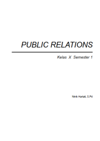 Image of Public Relations Semester 1 (buku siswa)