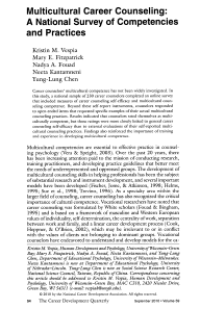 Image of Multicultural Career Counseling: A National Survey of Competencies and Practices