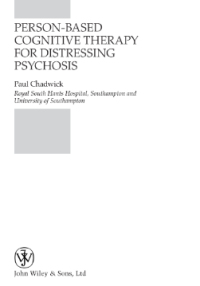Image of PERSON-BASED COGNITIVE THERAPY FOR DISTRESSING PSYCHOSIS