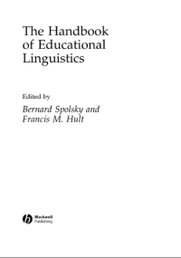 Image of The Handbook Of Educational Linguistics