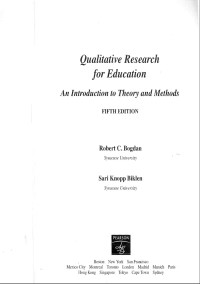 Image of Qualitative Research for Education  An Introduction to Theory and Methods
