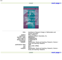 Image of Handbook Of Reserch Design In Mathematics And Science Education