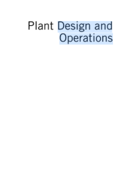 Image of Plant Design And operations
