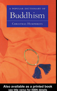 Image of A Popular Dictinary Of Buddhism Christmas Humphreys