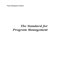 Image of The Standard For Program Management