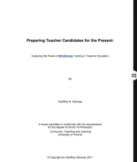 Image of Preparing Teacher Candidates For The Present Exploring The Prxis Of Mindfulneass Training In Teacher Educatuion