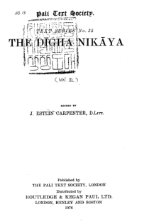 Image of The Text Series No. 35: The Dīgha-Nikāya Vol. III