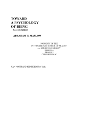 Image of TOWARD A PSYCHOLOGY OF BEING