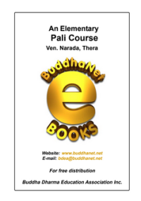 Image of An Elementary Pali Course