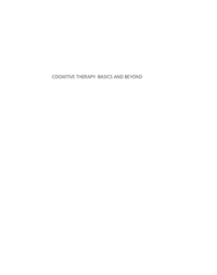 Image of COGNITIVE THERAPY: BASICS AND BEYOND