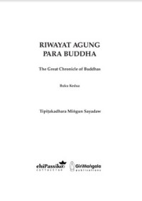 Image of RIWAYAT AGUNG PARA BUDDHA   Buku Kedua