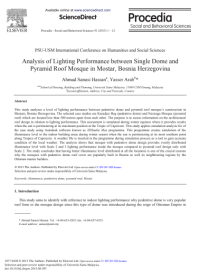 Image of Analysis of Lighting Performance between Single Dome and Pyramid Roof Mosque in Mostar, Bosnia Herzegovina
