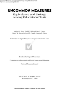 Image of UNCOMMON MEASURES Equivalence and Linkage Among Educational Tests