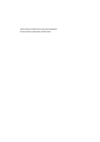 Image of APPLICATION OF STRUCTURAL EQUATION MODELING IN EDUCATIONAL RESEARCH AND PRACTICE
