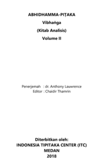 Image of Kitab Suci ABHIDHAMMA-PIṬAKA Vibhaṅga Volume II